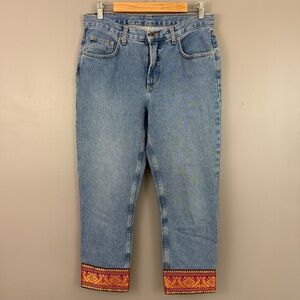 Vintage AGOLDE Jeans Size 30 Women's Sari Trim High Rise Crop Length Blue Denim